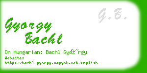 gyorgy bachl business card